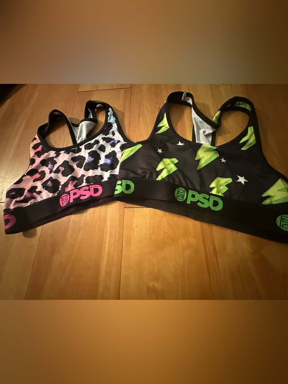 PSD Gray and Black Sports Bra Pair